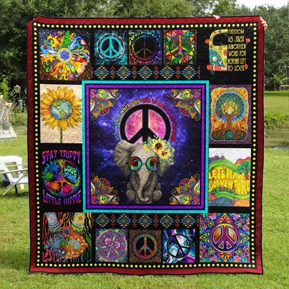 Elephant Hippie Quilt Blanket TL210603Y