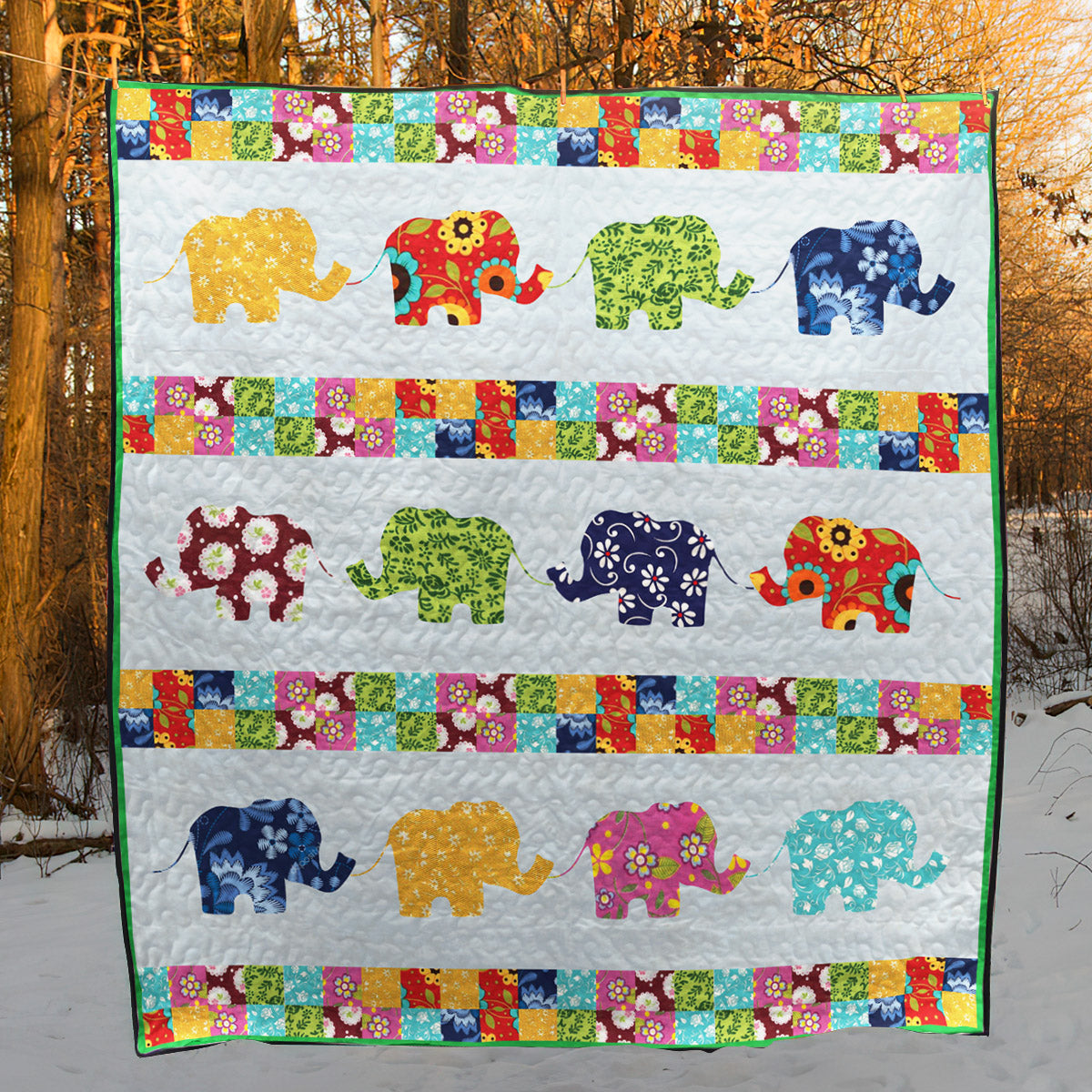 Elephant TD10110794 Quilt Blanket