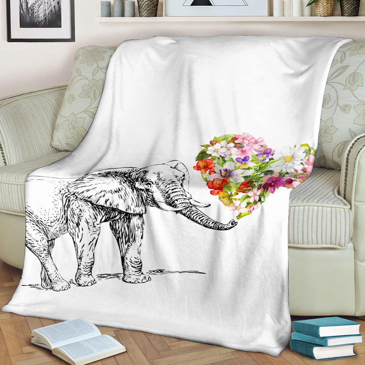 Elephant CLA140817 Sherpa Fleece Blanket