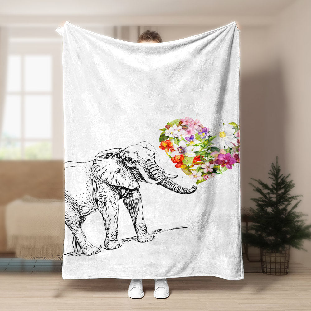 Elephant CLA140817 Sherpa Fleece Blanket