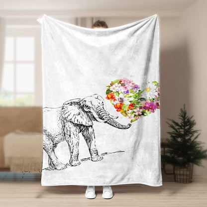 Elephant CLA140817 Sherpa Fleece Blanket