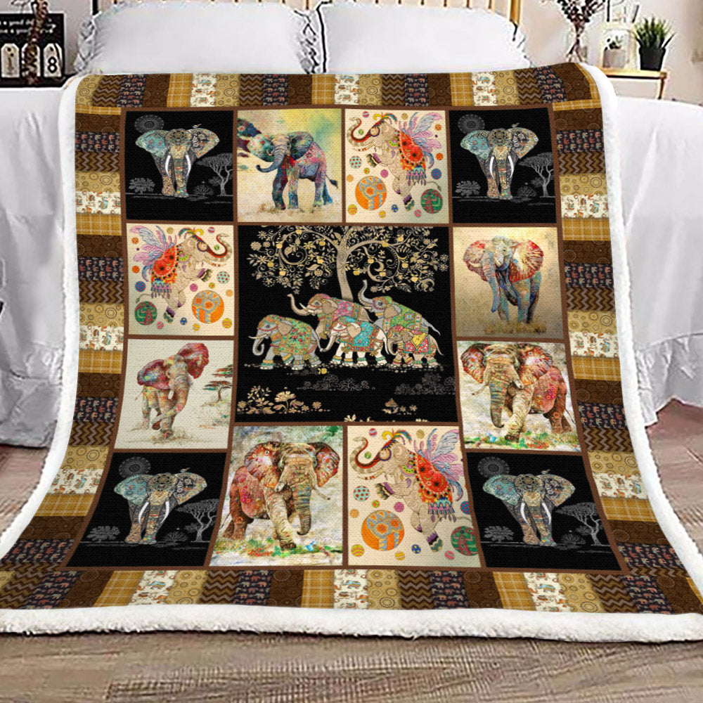 Elephant HM1709078TT Sherpa Fleece Blanket