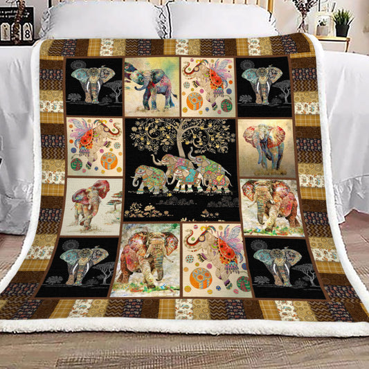 Elephant HM1709078TT Sherpa Fleece Blanket