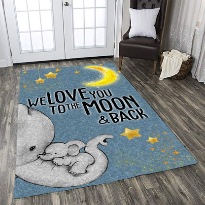 Elephant Love You To The Moon and Back CLA1910909R Rug