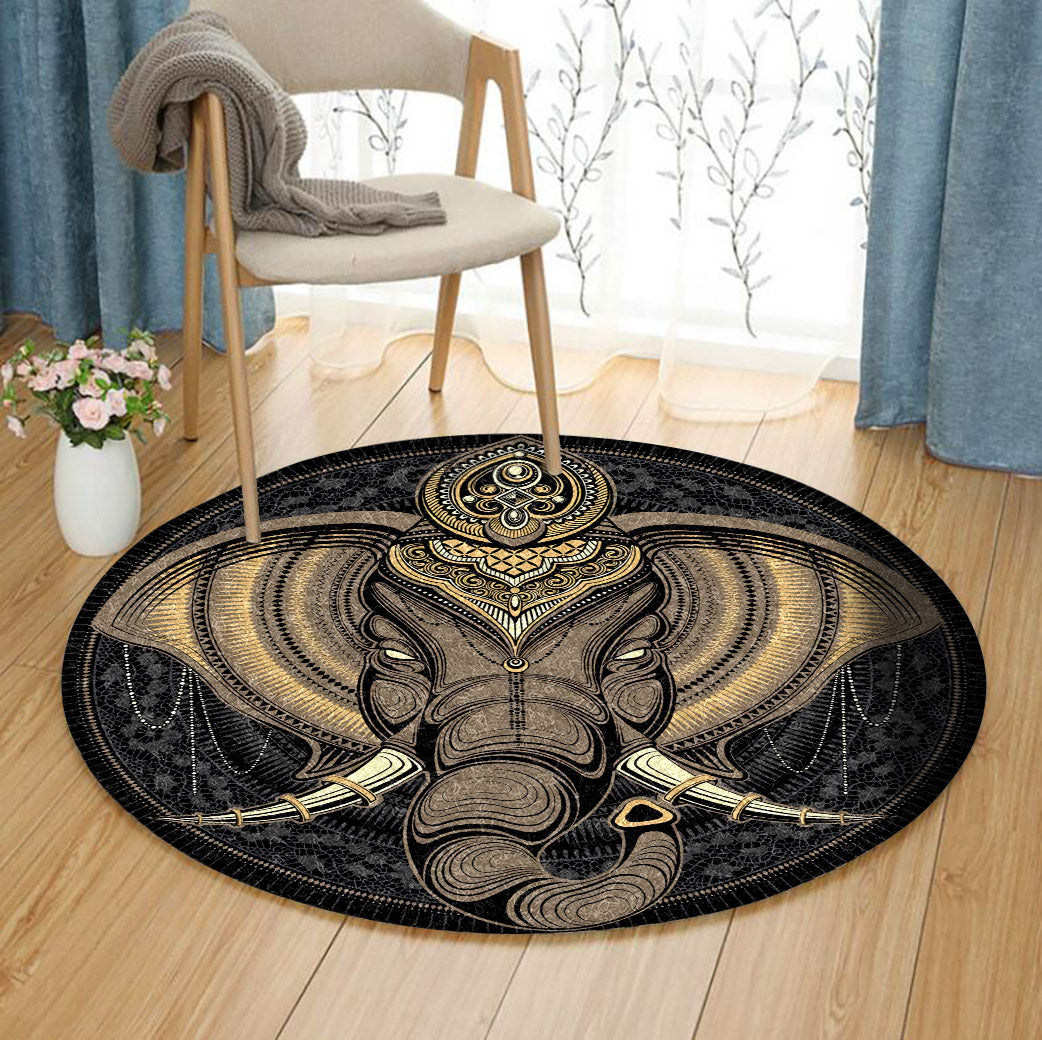Elephant QN310725T Round Area Rug