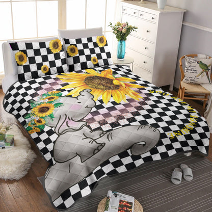 Elephant Sunflower CL07110418MDB Quilt Bedding Set