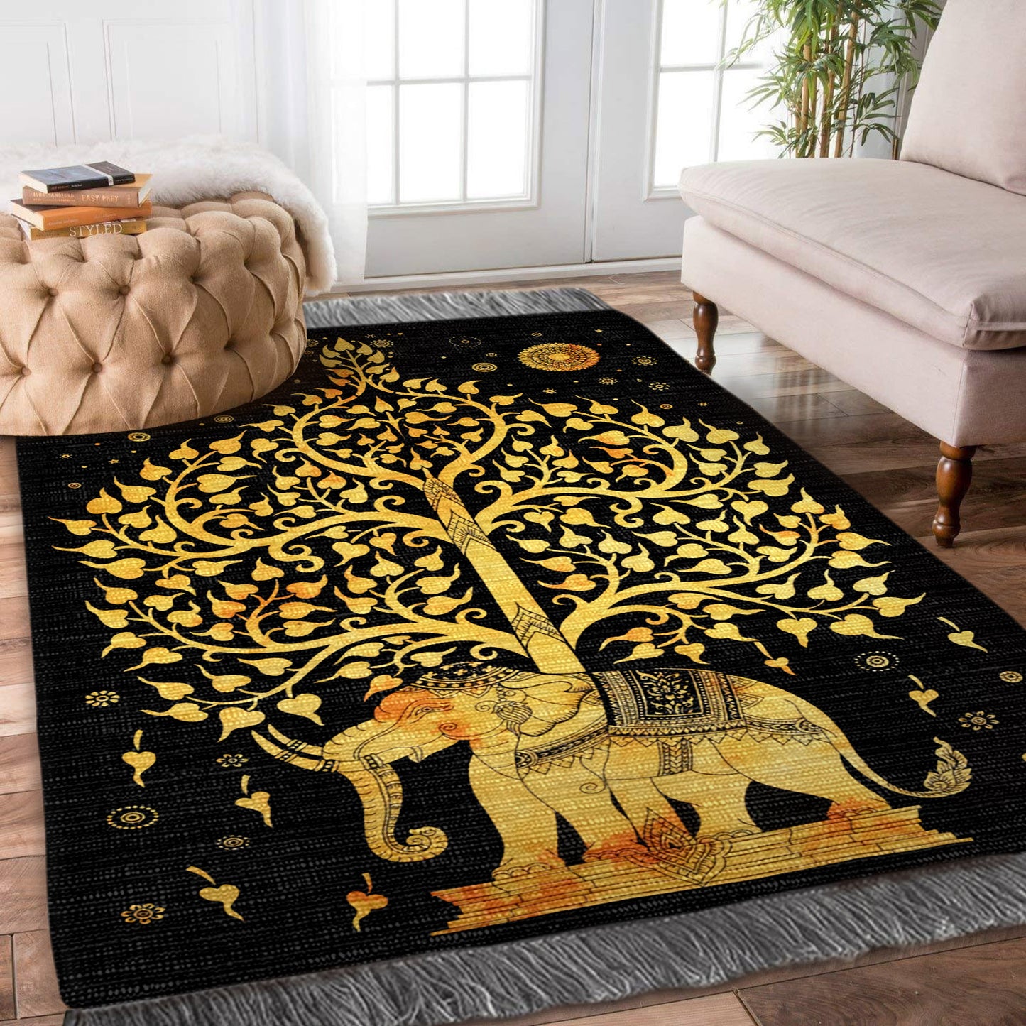 Elephant Tree Of Life HT1709051F Decorative Floor-cloth