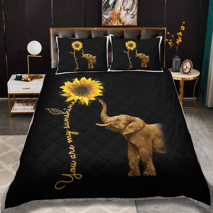 Elephant You Are My Sunshine CLM3010226B Quilt Bedding Set