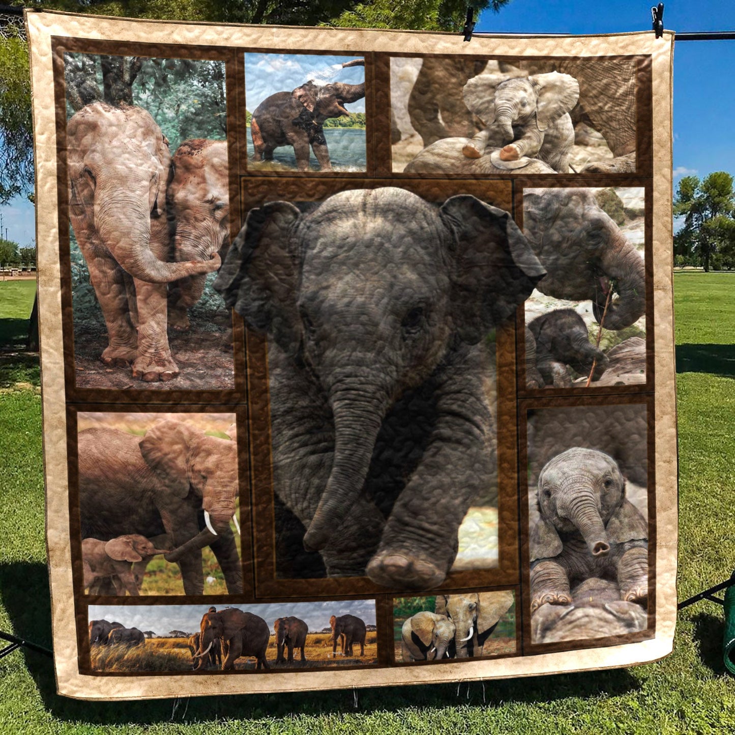 Elephants NG060708B TBG Quilt Blanket