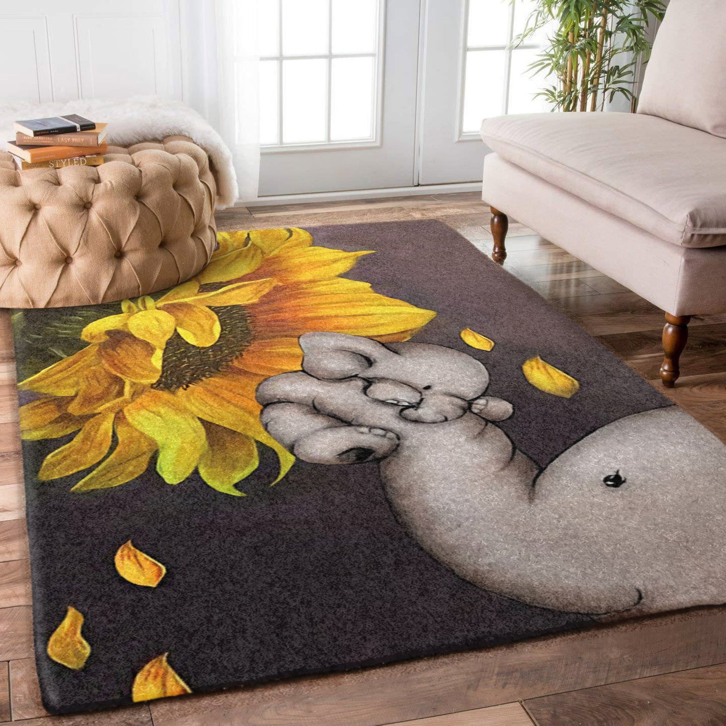 Elephants And Sunflower CG1410084M Rug
