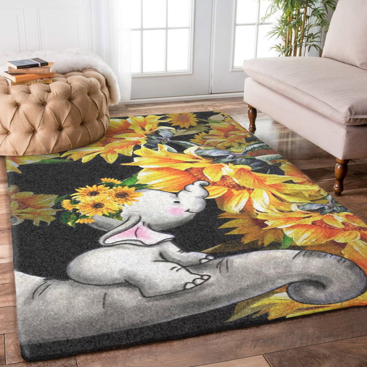 Elephants And Sunflower CG1410085M Rug