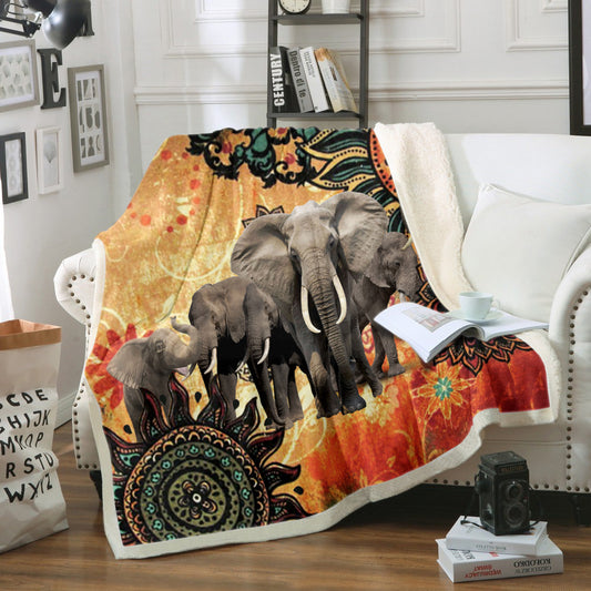 Elephants CG0310085TT Sherpa Fleece Blanket