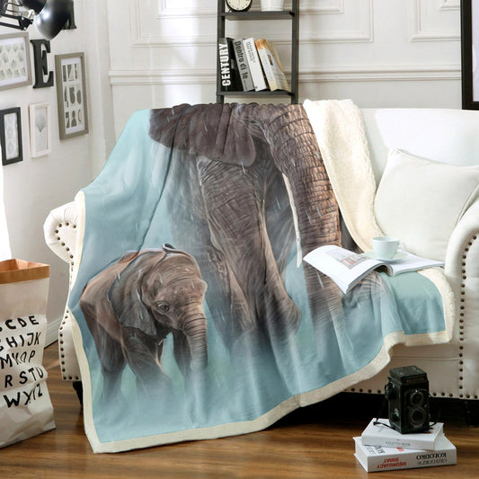 Elephants TT1409037TT Sherpa Fleece Blanket