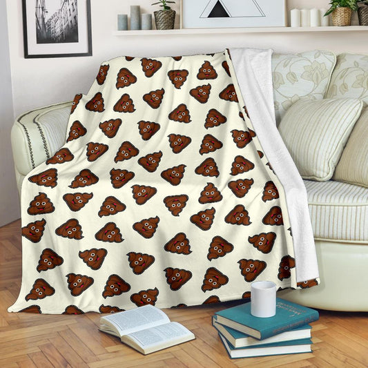 Emoji Poop CL12100436MDF Sherpa Fleece Blanket
