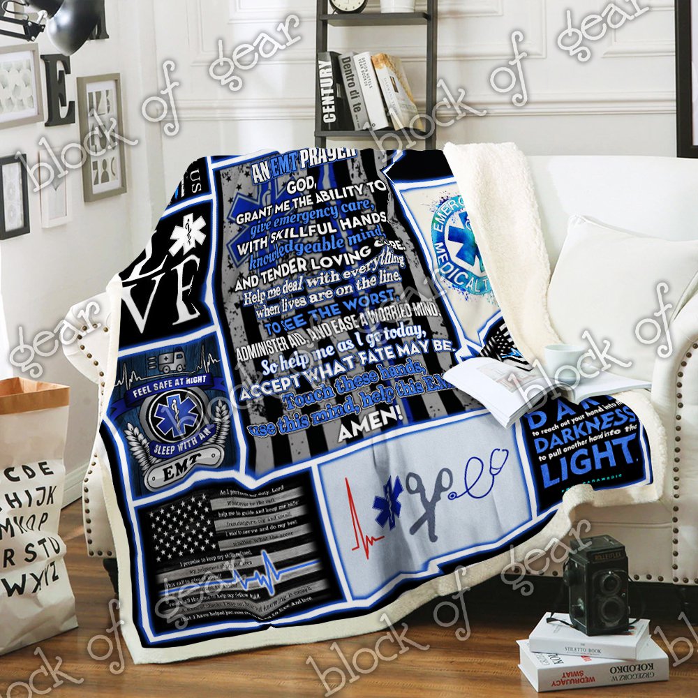 Emt Prayer CL03100056MDF Sherpa Fleece Blanket