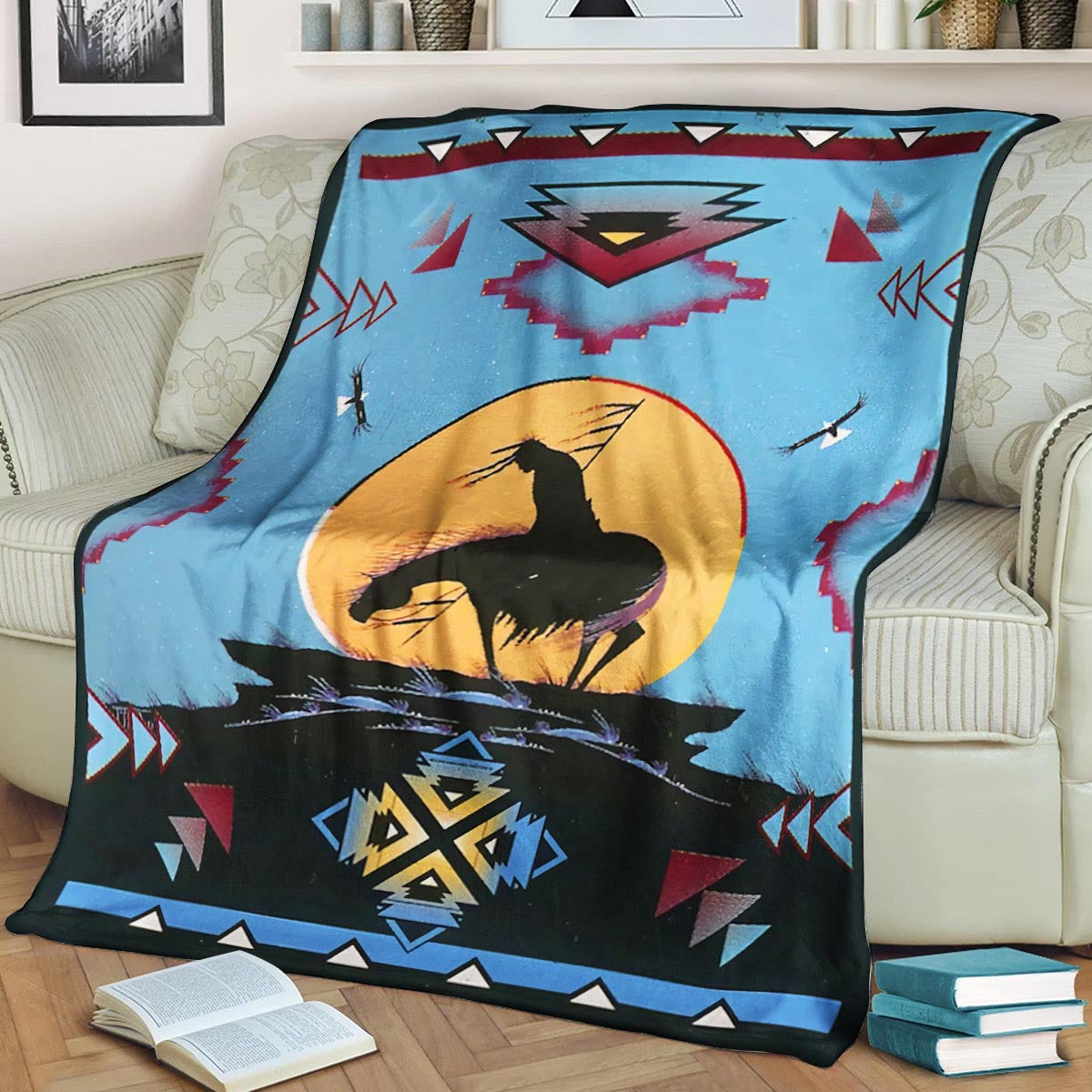 End Of The Trail Native American Pride CLA21100027F Sherpa Fleece Blanket