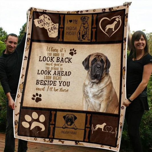 English Mastiff CLM3110122S Sherpa Fleece Blanket