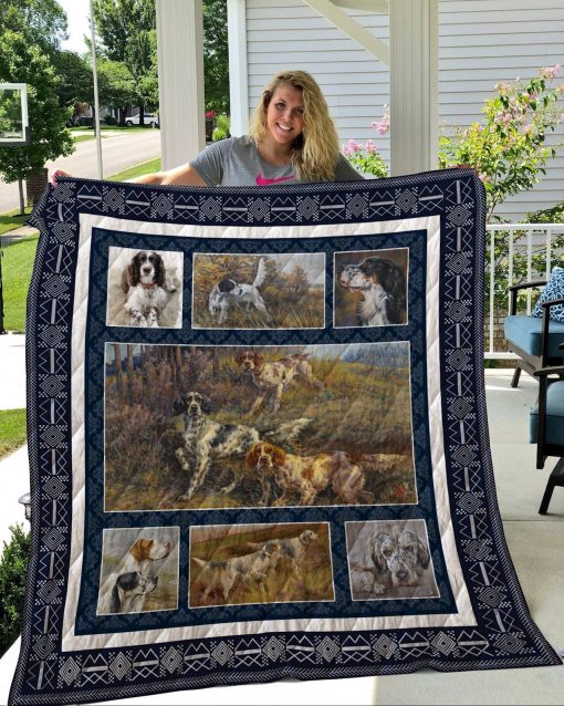 English Setter CL12110086MDQ Quilt Blanket
