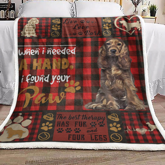 English Cocker Spaniel DN091064F Sherpa Fleece Blanket