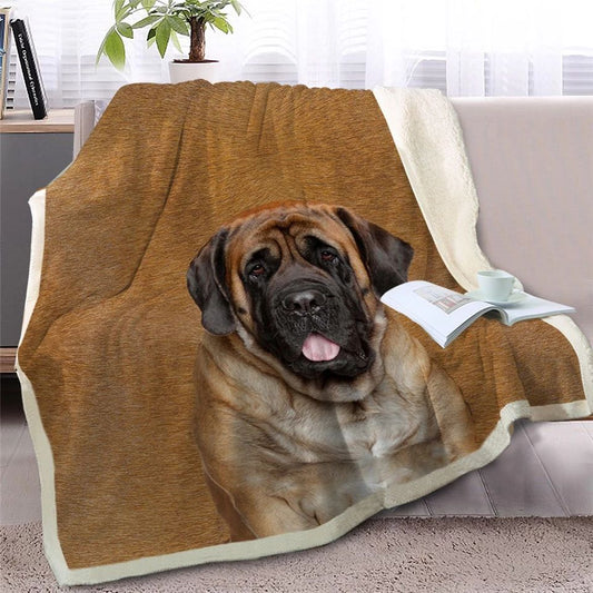 English Mastiff CLH2511170F Sherpa Fleece Blanket