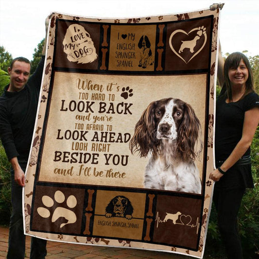 English Springer Spaniel CLM0211080 Sherpa Fleece Blanket