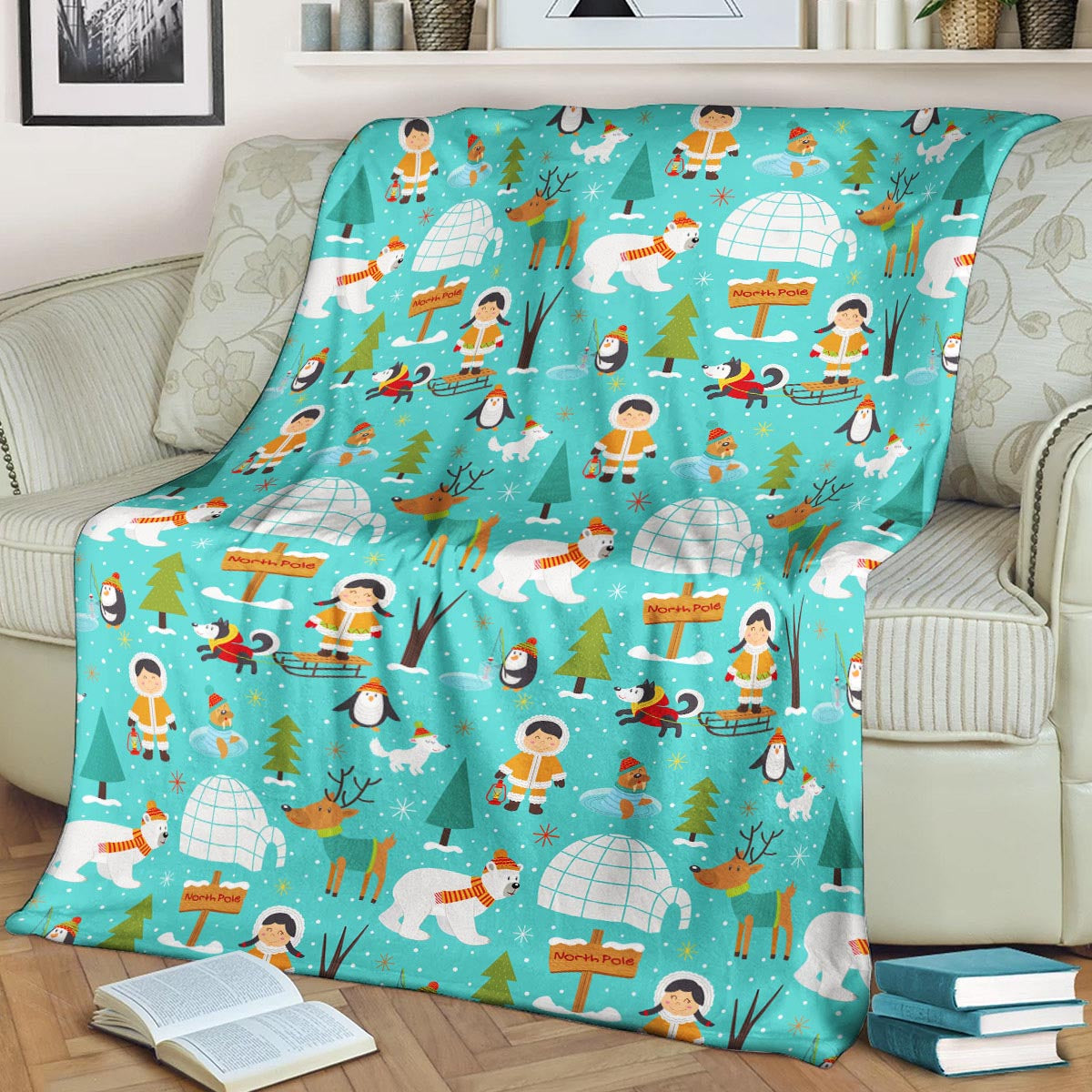 Eskimo Pattern CLA15100760F Sherpa Fleece Blanket
