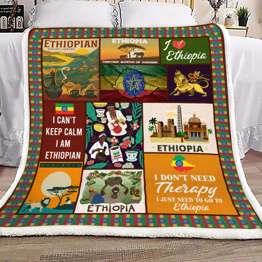Ethiopia YH3110506F Sherpa Fleece Blanket