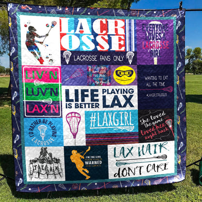 Everyone Loves A Lacrosse Girl CLT150623 Quilt Blanket