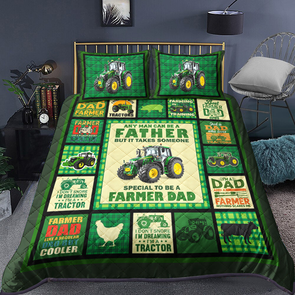 Best Farmer Dad Ever - Happy Father's Day Quilt Bed Sheet TL14042301QB