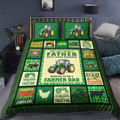 Best Farmer Dad Ever - Happy Father's Day Quilt Bedding Set TL14042301QB