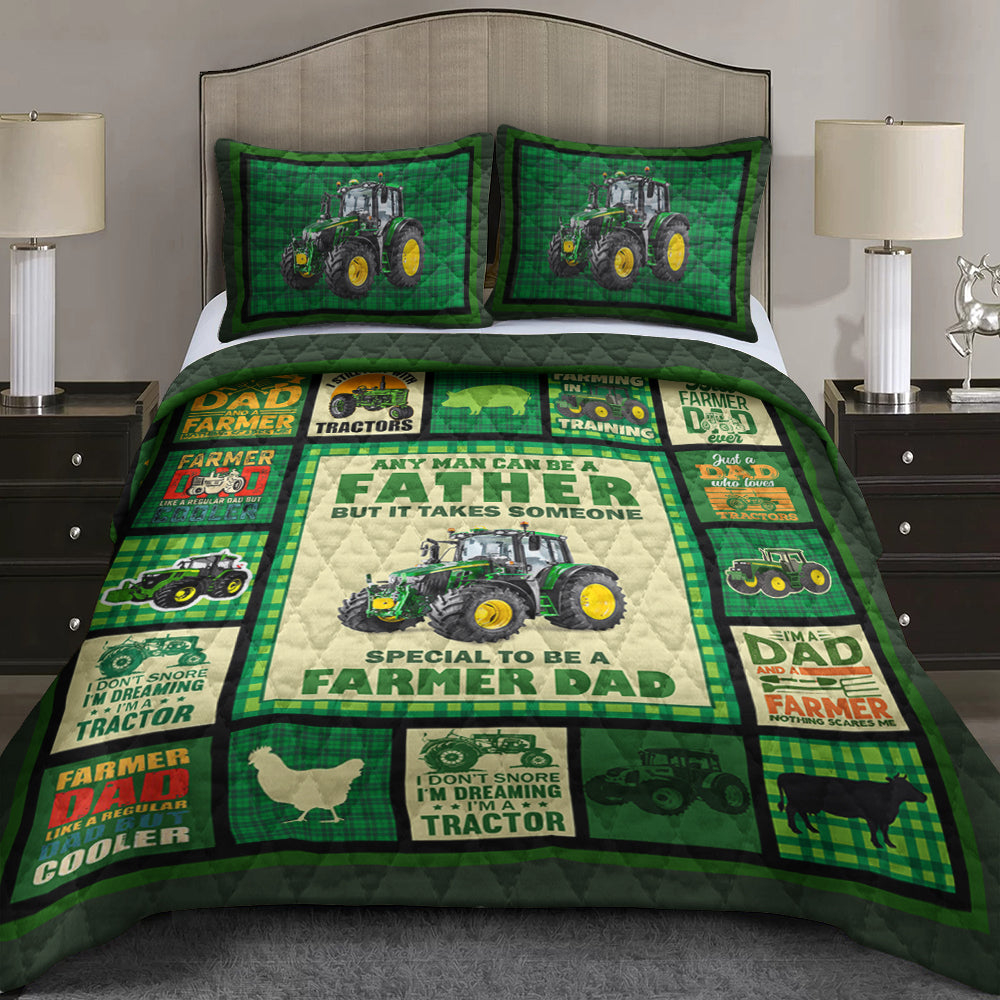 Best Farmer Dad Ever - Happy Father's Day Quilt Bedding Set TL14042301QB