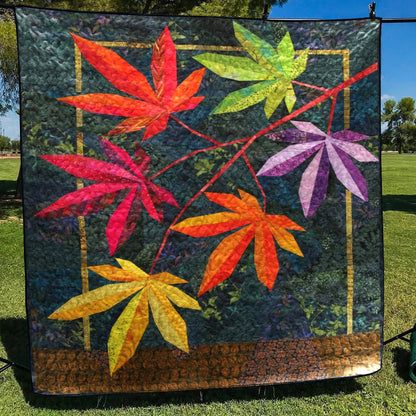 Fall Leaves CLA2310202Q Quilt Blanket