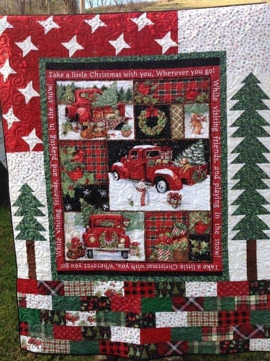 Family Christmas CLA1010266Q Quilt Blanket