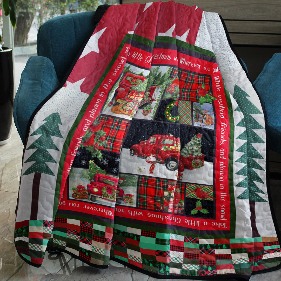 Family Christmas CLA1010266Q Quilt Blanket