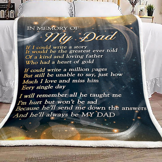 Family In Memory Of My Dad CL18110131MDF Sherpa Fleece Blanket