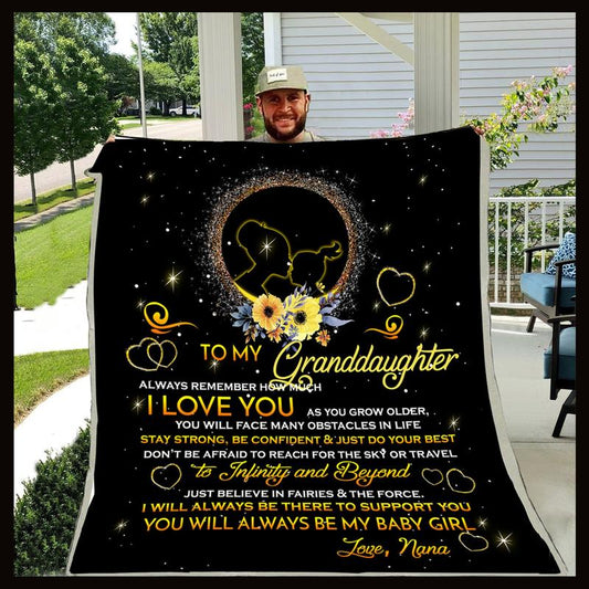 Family Nana To Granddaughter I Love You CLH1111053F Sherpa Fleece Blanket