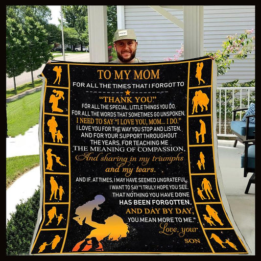 Family Son To Mom For All The Times CLH1111054F Sherpa Fleece Blanket