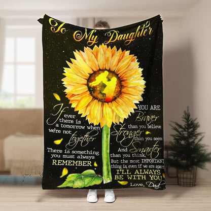 Family To My Daughter From Dad CLA1910307F Sherpa Fleece Blanket
