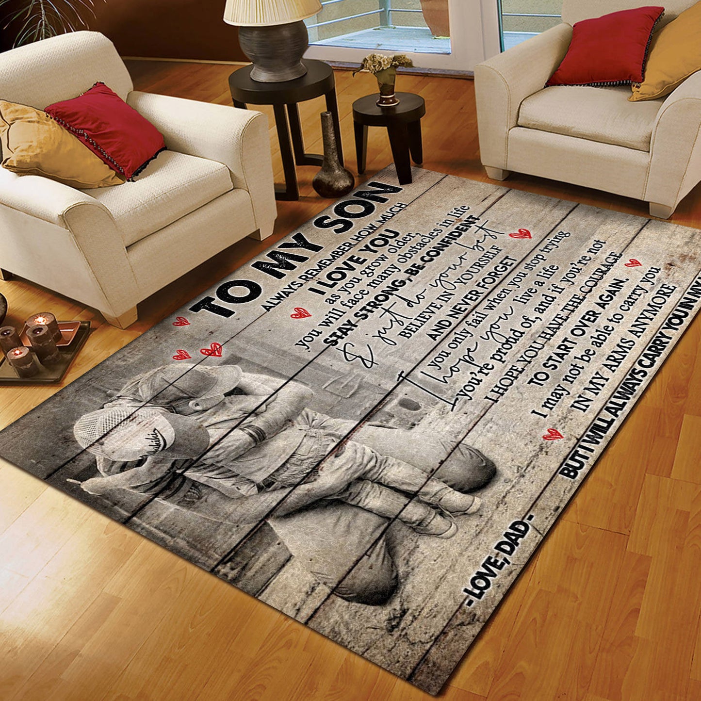 Family To My Son Love From Dad CL16110531MDR Rug