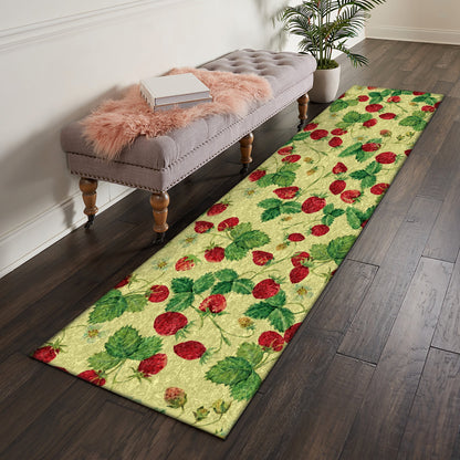 Fancy Cute Strawberries CLM2510021N Runner Rug