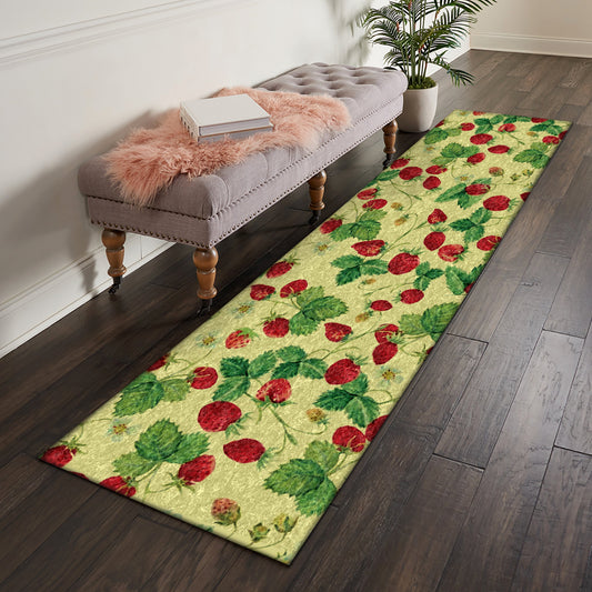 Fancy Cute Strawberries CLM2510021N Runner Rug
