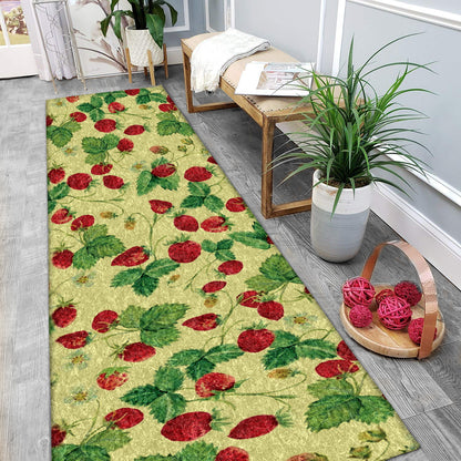 Fancy Cute Strawberries CLM2510021N Runner Rug