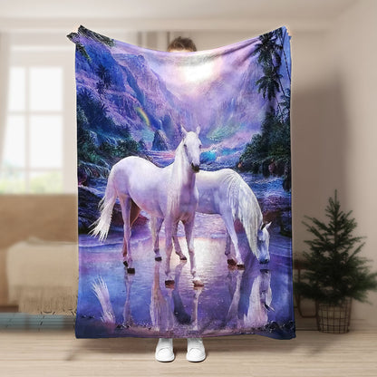 Fantasy Horse BT240831F Sherpa Fleece Blanket