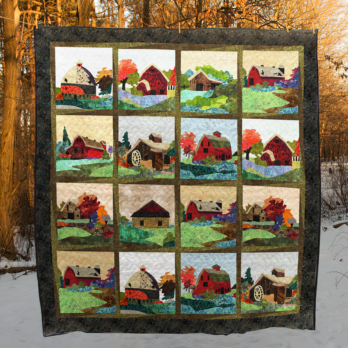 Farm Barn CLM0711201 Art Quilt