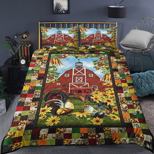 Farm Chicken Quilt Bedding Set MN0410001