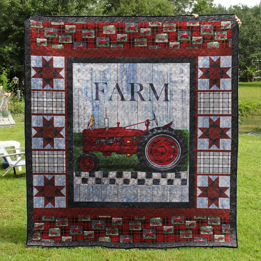 Farm Red Tractor Quilt Blanket TL290601Y