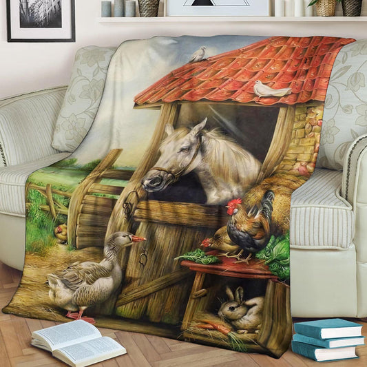 Farm BL260855F Sherpa Fleece Blanket
