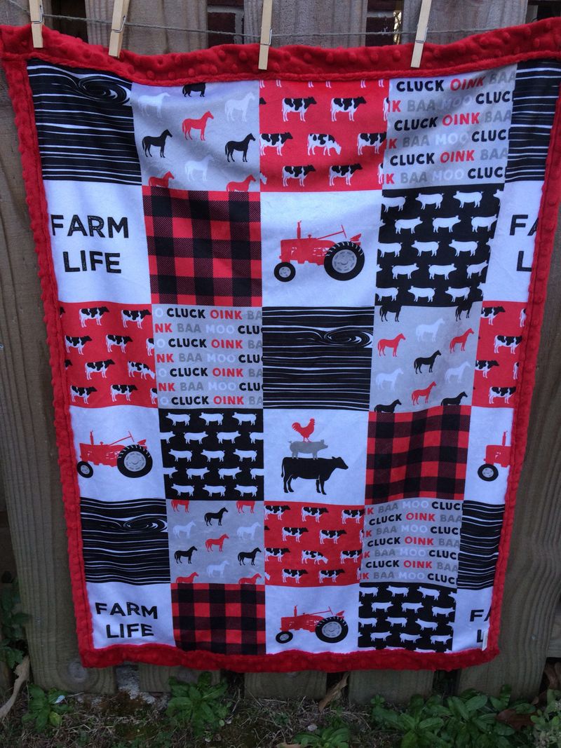 Farm Life Cattle CLM2410166S Sherpa Fleece Blanket