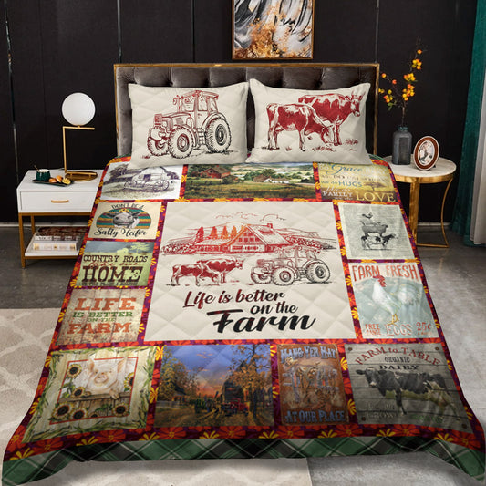 Farm Life Is Better On The Farm CLM3010237B Quilt Bed Sheet