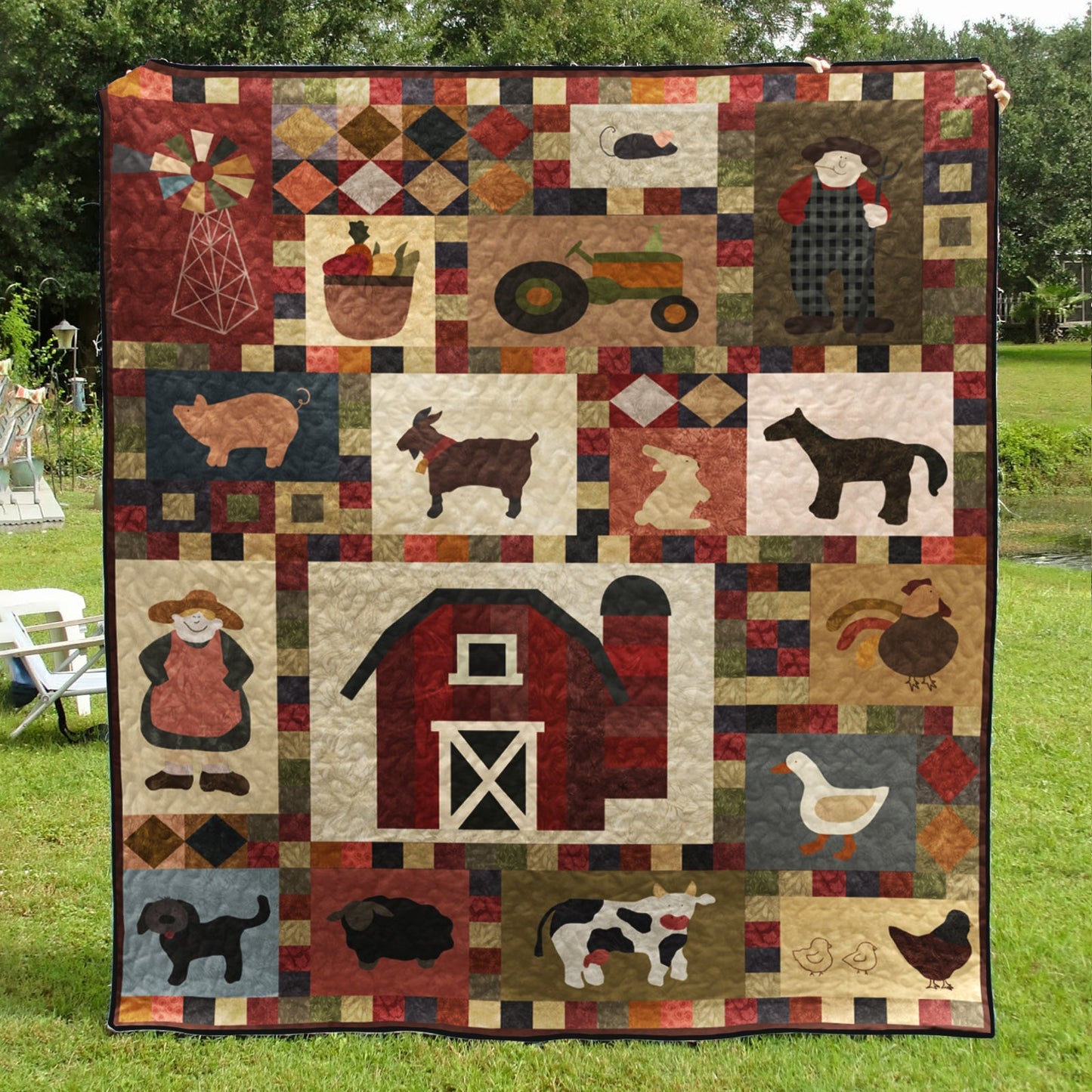 Farmer In the Dell Quilt Blanket MT270601D